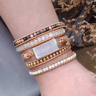 Moon Goddness Selenite Wrap Bracelet-Your Soul Place